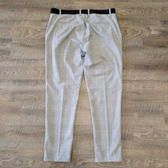ZARA | Plaid Trousers Stretch Waist Dress Pants | Sz. XL - Picture 12 of 14